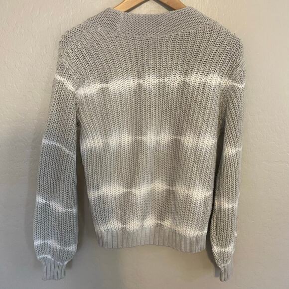 Abercrombie and Fitch 100% Cotton Cardigan Womens Size XS Grey Gray Tie Dye - Picture 2 of 4